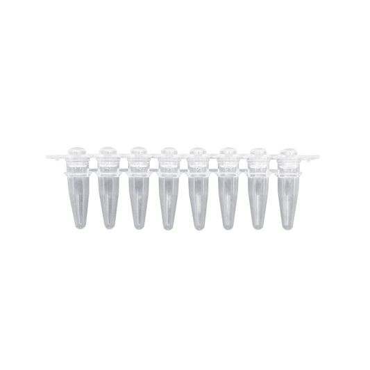 0.2mL 8-Strip PCR Tubes w/ Separate Dome Cap Strip