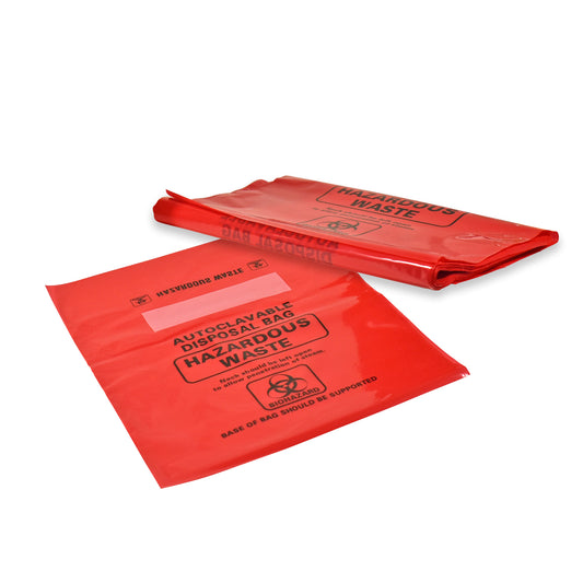 10x12.5" Red Biohazard Bag 100/box